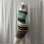 Women's Green Striped Mini Rib Knit Sleeveless Tube Bodycon Dre… Photo 3