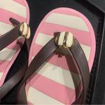 Juicy Couture Pam Gela Flip Flops Sandals Pink White Brown Women’s Size US 8 Photo 2
