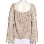Cupcakes & Cashmere Blouse Cream Size Small NWT Lace Cottagecore Long Sleeve Photo 2