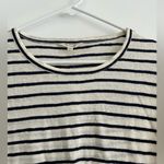 Madewell Flare Sleeve Striped T Shirt Navy Blue Cream Size XXS Photo 2