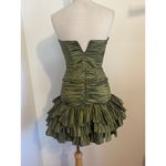Jessica McClintock Vintage McClintock Prom Dress Mini Gown Fairy 90s Y2K Ruffle Strapless Green 4 Photo 5