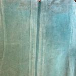 Vtg Yvonne Le Marie Teal Suede Genuine Leather Jacket Size 8 Zip up Lined Green Photo 9