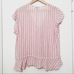 Rails Bretton Peplum Top In Rose Stripe Size Large Photo 6