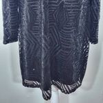 City Chic  Long Sleeve Black Sequin Sheath Dress Size XL NWT Sequin Formal Dress Photo 3