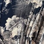 LC Waikiki Navy & Cream Floral Button Up Midi Maxi Dress Blue Size undefined Photo 2