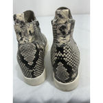 Steve Madden Womans Wedgie 8.5 M Brown Beige Snake Print Zip Hidden Wedge Bootie Photo 5