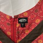 Vans  off the wall Red Floral Dress with Brown Accents Photo 1