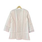 Untuckit Womens 16 Shirt Durfort White Stripe Long Sleeve V Photo 1