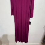 Michael Lauren  Burgundy Deep V-Neck Jersey Maxi Dress Sz L NWT Photo 3