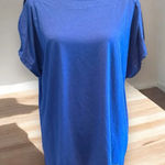 Peck & Peck ‎ royal blue casual top lace up grommet shoulder/cutout doleman XL Photo 0