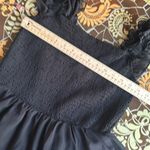 BLACK CHIFFON SMOCKED BODICE DRESS Sz: M Size M Photo 6