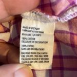 American Eagle pink & purple plaid M button up. Photo 4