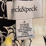 Peck & Peck  Floral Print Cropped Pants size 8 inseam 24” waist 30” elastic Photo 8