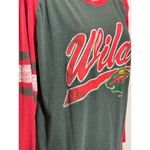 Minnesota Wild NHL Raglan Long Sleeve Shirt Green Red Large Womens Top Hockey Size undefined Photo 3
