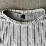 SheIn Healthier Gray Long Sleeve Cropped Shirt Photo 1