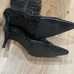 Unlisted Kenneth Cole Black Croc Heeled Boots Women’s 8 Photo 2