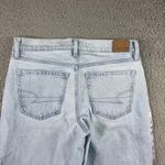 American Eagle Stovepipe Jeans Women 4 Short Wide Leg Stretch Light Wash Denim Photo 14