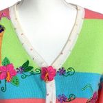 Jack B. Quick Vintage Beaded Summer Cocktail Cardigan Sweater M Embroidered Pink Size M Photo 1
