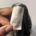 Vocal  Knit Chevron Boho Top XL Black White High Low Stretch Casual Shirt Photo 1