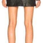 NWT Marissa Webb Rowena Stretch Leather Mini Skirt With Gold Photo 1