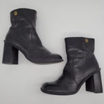 Tommy Hilfiger VTG Y2K Tommy‎ Hilfiger Black Square Toe Boots Photo 0