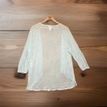 Chico's Women's Chico Size 3 lightweight Aqua blue Sweater/coverup/summer/casual Photo 1