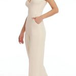 Dress the Population Sandra Jumpsuit in Cream Size XX-Small Photo 11