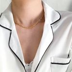 Gold Chain Necklace. Gold Choker Photo 3