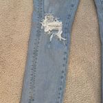 ZARA  Straight Leg Ripped High-Rise Jeans Photo 1