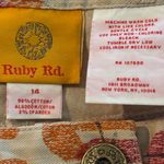 Ruby Rd. Women's White Cropped Pants with geometric print. Size‎ 14 Photo 6