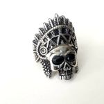 New stainless‎ steel skull biker ring size 11 Silver Photo 2