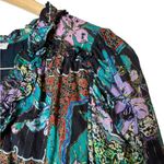 Love The Label Floral Puff Sleeve Mini Dress Tiered Ruffle Skirt Size XS Black Photo 6