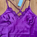 Purple Satin Nightgown Slip Dress Photo 1
