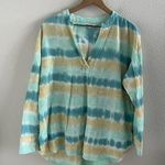 Rip Curl Gauzy Ombre Tie Dye Beachy Coastal Boho Top Large Photo 0