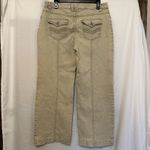Soft Surroundings  Womens Size Medium Petite PM Beige‎ Wide Leg Crop Denim Pants Photo 3