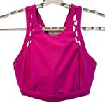 Athleta High Neck Cutout Adjustable Straps Swim Top Pink Size 34D/DD Photo 0