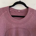 Lululemon Swiftly Tech Short Sleeve Crew In Heathered Bordeaux Drama Size 12 Photo 3