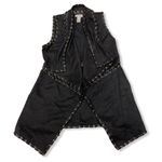 Carmen Marc Valvo  Black Faux Suede Vest Photo 1