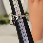 Boho Silver White Buddha Ring Size 7 Photo 6