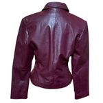 wilson's leather Y2K  Deep Burgundy Wine Zip Up Leather Jacket Size Medium Photo 1