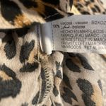 ZARA  Shirt Women's Medium Cheetah Leopard Print ButtonDown Blouse Viscose Pocket Photo 3