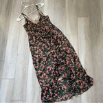 Lilyful Floral Ruffle Midi Dress Wedding Formal Cottagecore Green Red (Medium) Photo 1