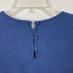 ZARA  Navy Blue Crepe Half Sleeve Peplum Blouse Photo 5