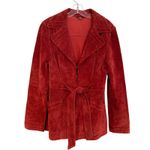 Arden B  Y2K Vintage‎ Suede Jacket Women's Medium Rust Belted Leather Fit & Flare Photo 3