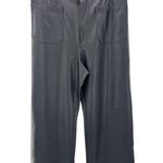 Maeve The Colette Faux Leather Wide Leg Crop Pants Black 32 High Rise Modern Photo 0