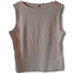 Uniqlo Women’s Sleeveless Tank Top Pink Cotton Basic Tee Size XL Photo 0