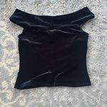 Betsy and Adam  by Jaslene Velvet Off Shoulder Top Black 6 Photo 2