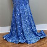 Dress for Everyone Sparkling Blue Gown One Shoulder Size 4 Photo 13