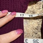 Knox Rose  Maroon Thermal Knit Crochet Blouse Medium Photo 8