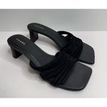 Frame  Sandals‎ Size 5US Black Leather Strappy Slip On Square Toe Heels Photo 1
